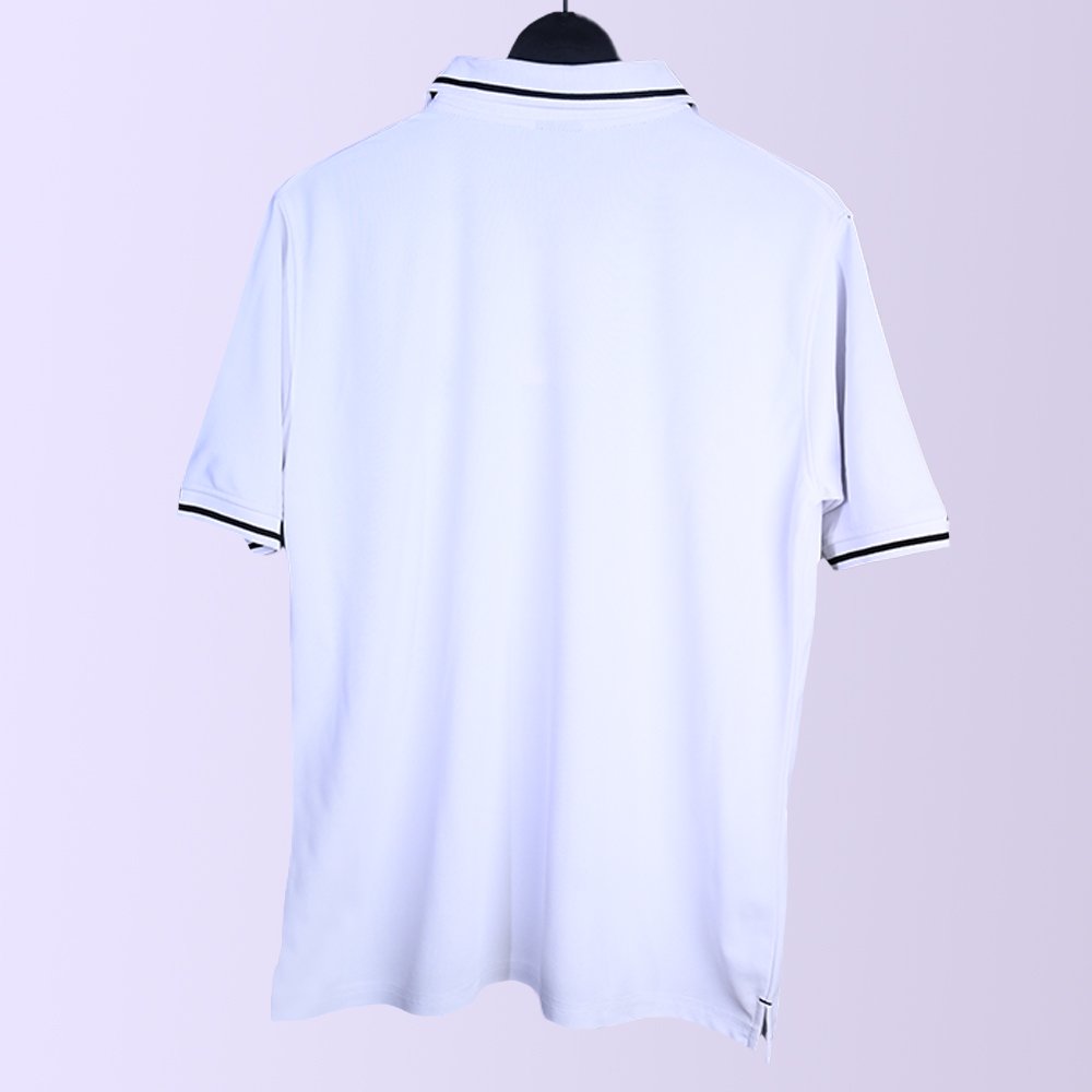 SD18 WHITE BASIC POLO T-SHIRT