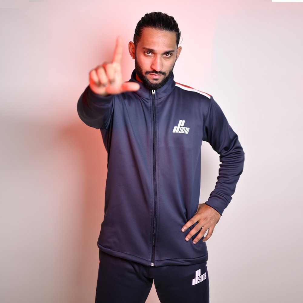 DARK NAVY BLUE TAIWAN VELVET TRACKSUIT