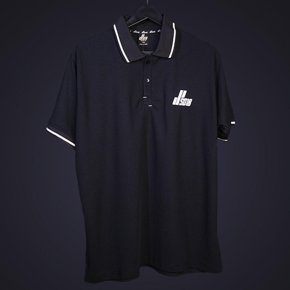 SD18 BLACK BASIC POLO T-SHIRT