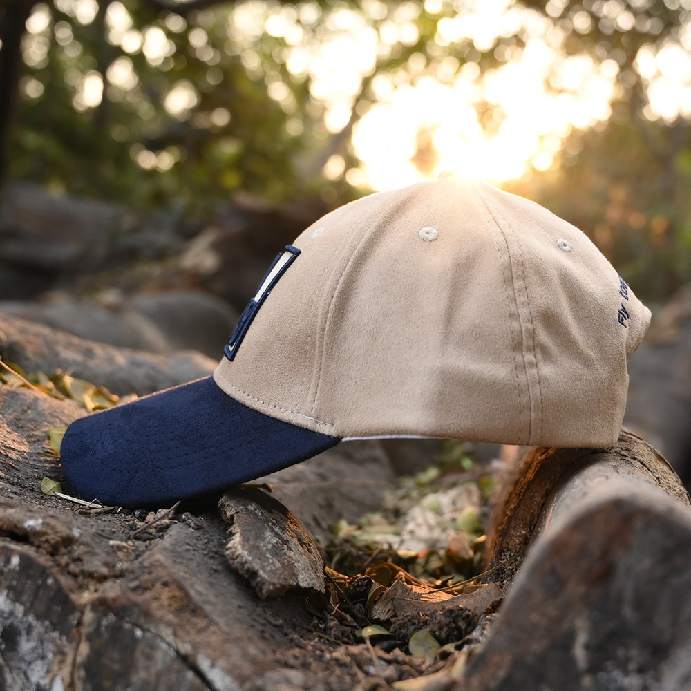 PREMIUM NAVY BLUE/BEIGE CAP 12436