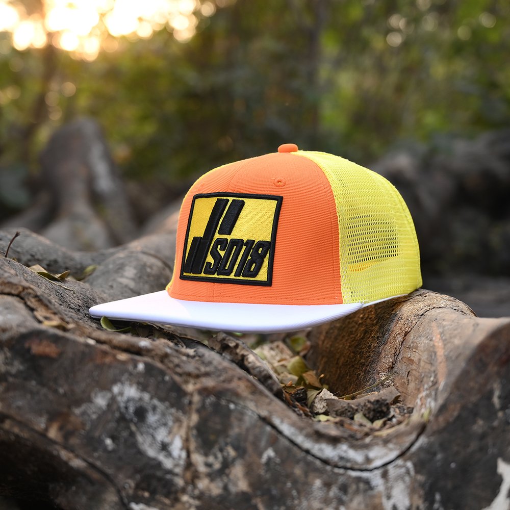 Orange/White Hip Hop Cap 12676
