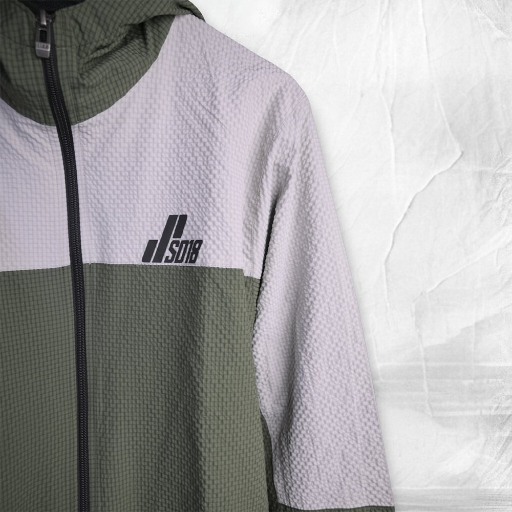 SD18 OLIVE & SOFT GREY HOODIE