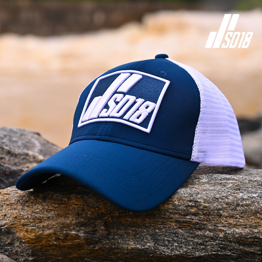 SD18 White & Blue Premium Cap