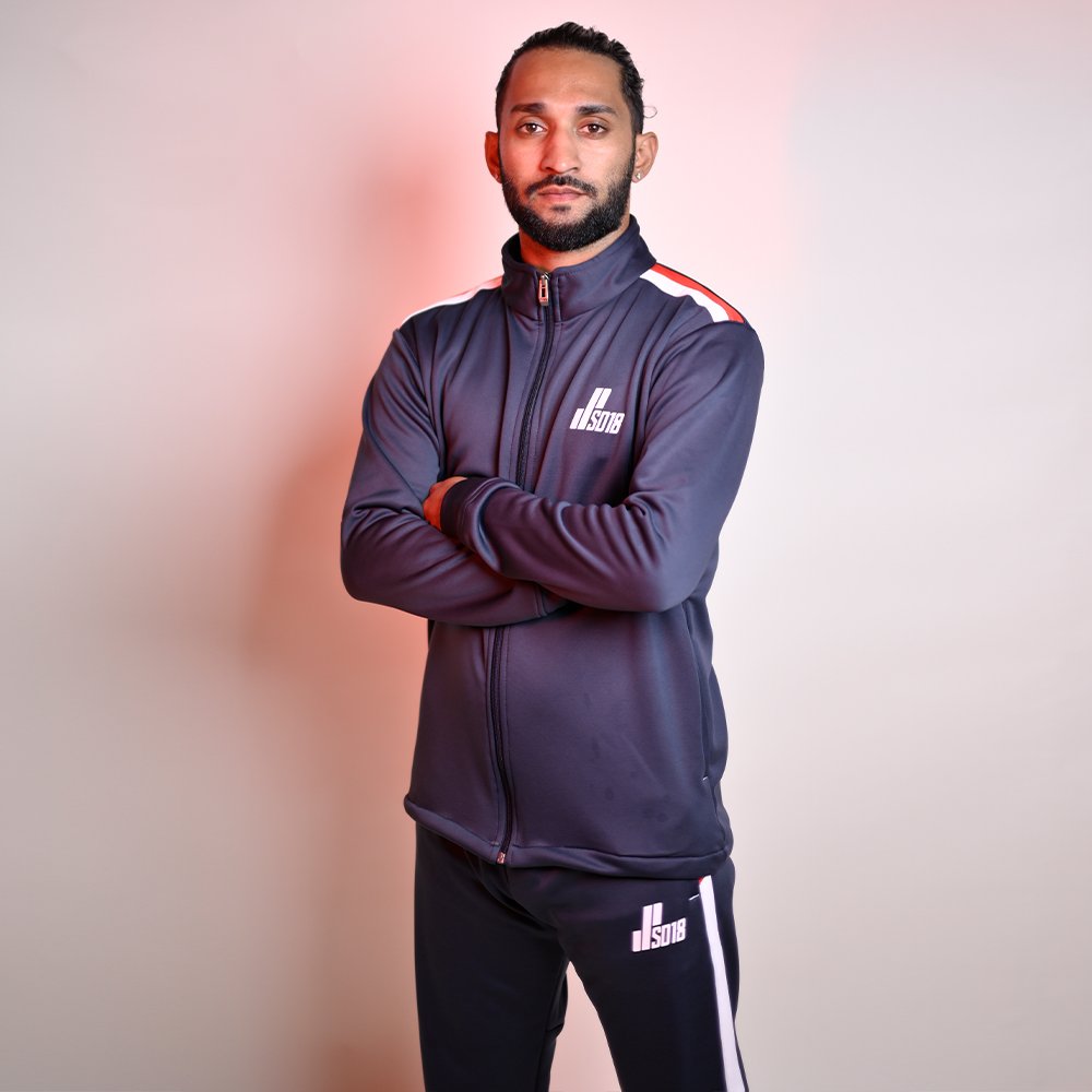 DARK NAVY BLUE TAIWAN VELVET TRACKSUIT