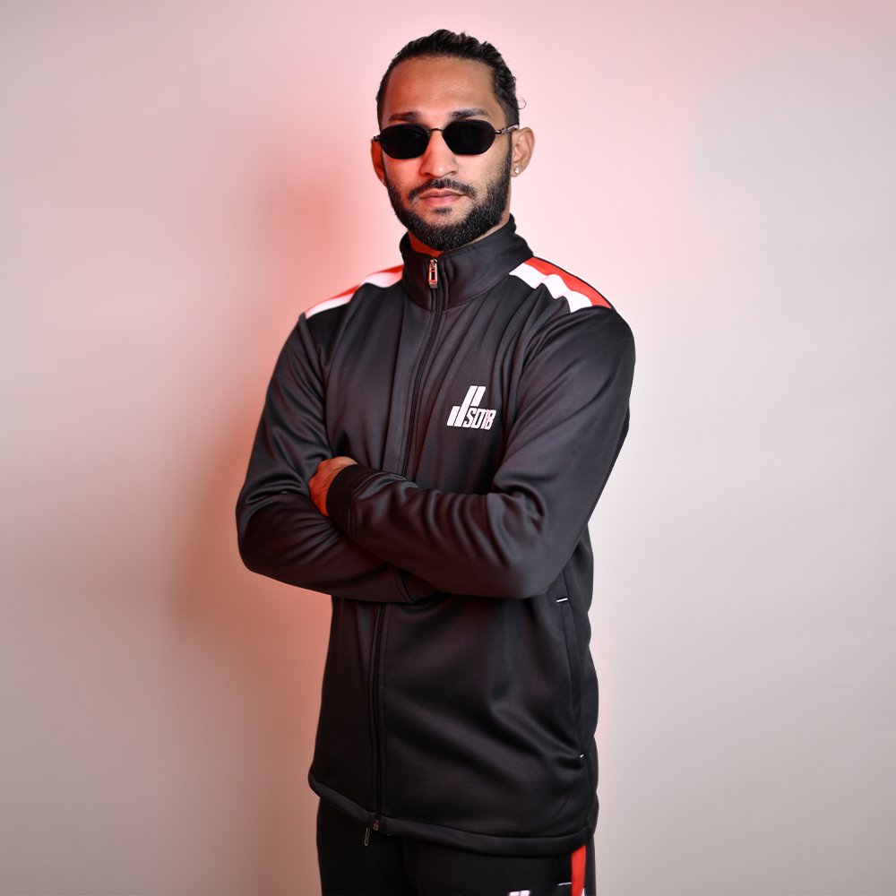 BLACK TAIWAN VELVET TRACKSUIT