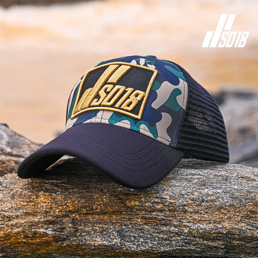 SD18 Green Camou Flage Cap